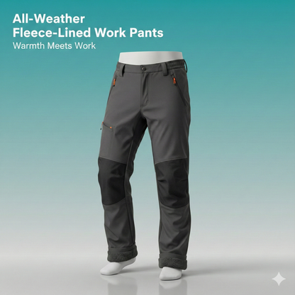 All-Weather Fleece-Lined Work Pants – Warmth Meets Work