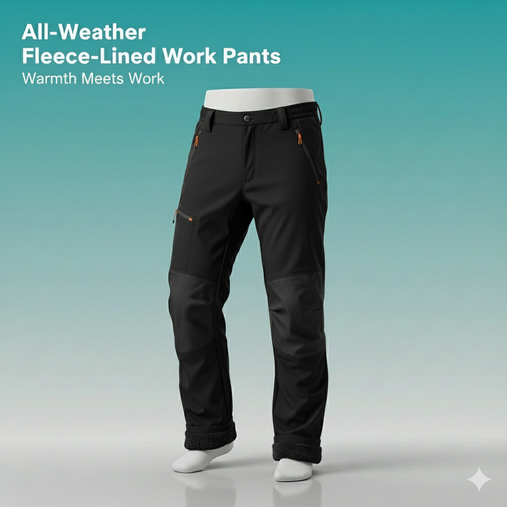 All-Weather Fleece-Lined Work Pants – Warmth Meets Work