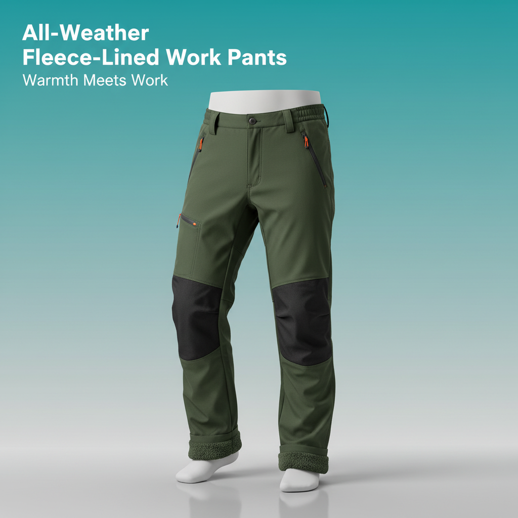 All-Weather Fleece-Lined Work Pants – Warmth Meets Work